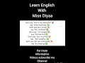 #how to speak like pro#modern English #daily learn with Miss Diyaa