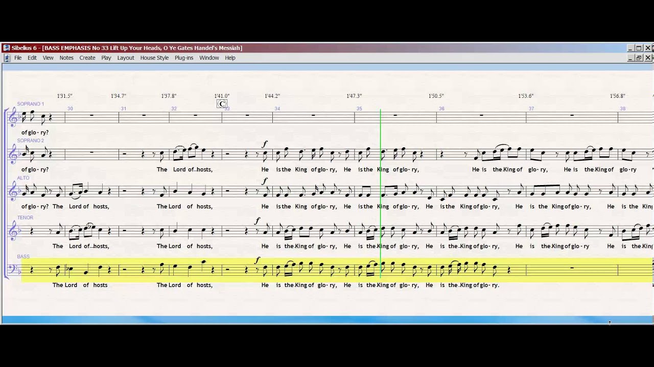BASS EMPHASIS No 33 Lift Up Your Heads, O Ye Gates Handel's Messiah