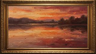 Golden Sunset Reflections | Luxury 4K Frame TV Art Display