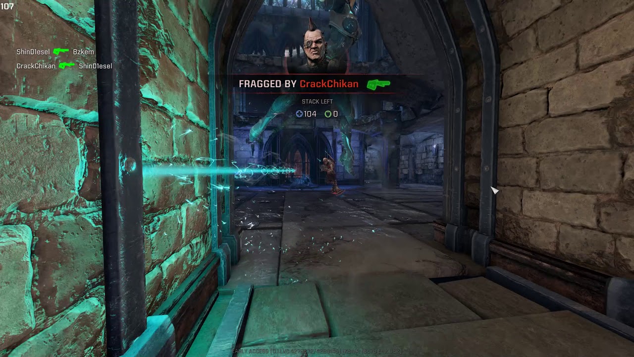 Quake Champions (47 frags) Instagib | Reaction | Rail gun Deathmatch Gameplay