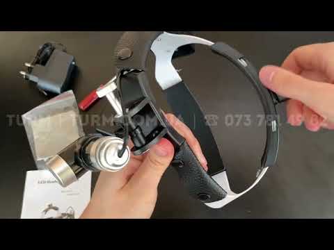 Налобний освітлювач, хірургічний освітлювач, лор лампа, освітлювач ENT LED 04 5W, видео 1