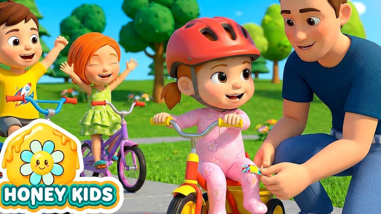Honey Learns To Ride A Bike + Boo Boo Song | Honey Kids Nursery Rhymes