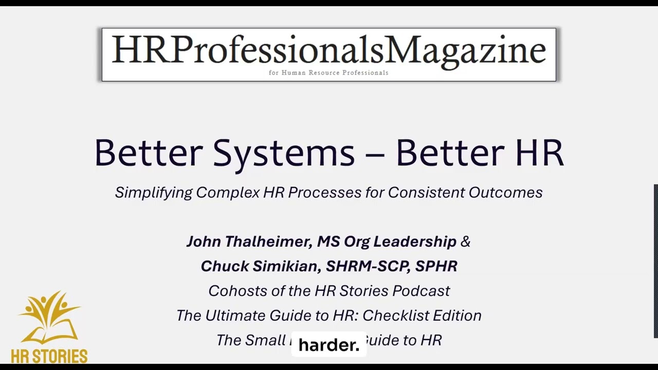 Better Systems, Better HR | Why HR Feels So Hard—and What to Do About It