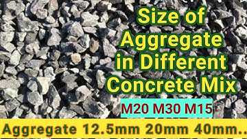 Size of Aggregate in Different Concrete Mix in Hindi|  Right Aggregate Mix Ratio | Aggregate Mixing