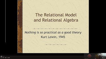 BIS 3753 - Chapter 9 Lecture: Relational Model and Relational Algebra