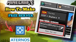 How to make free server In MINECRAFT | Minecraft Making  sever on Aternos || Java and Pocket edition