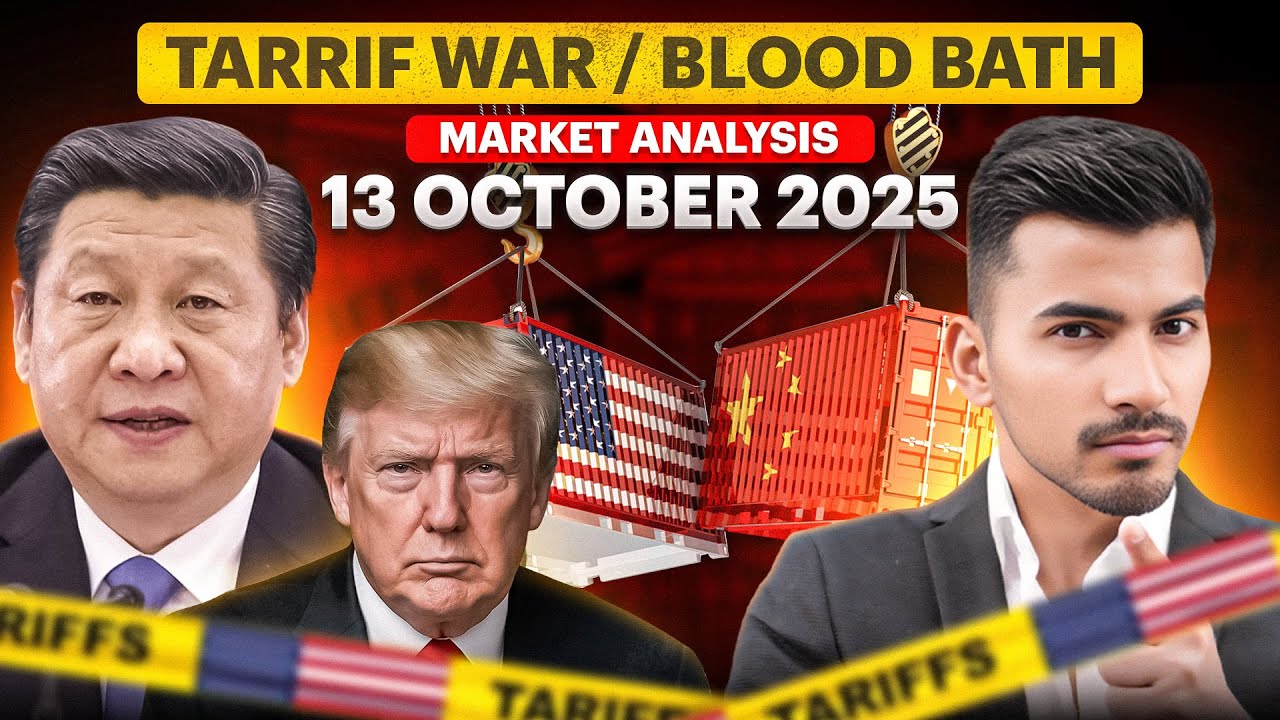 Tariff War Impact! Monday Market Analysis | Nifty & Bank Nifty Prediction for 13 Oct