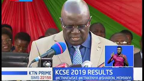 Magoha releases 2019 KCSE results with half of students failing to attain direct entry to university