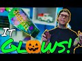 Acrylic Paint Pour Craft - Glowing Coffin Flask! - Tutorial