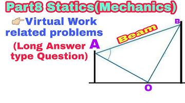Part8 Virtual work related problems || Long answer Type Question || Statics Mechanics
