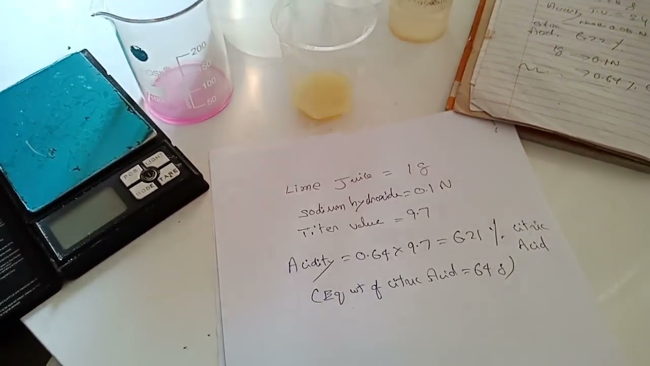 Acidity percent in Lime juice YouTube