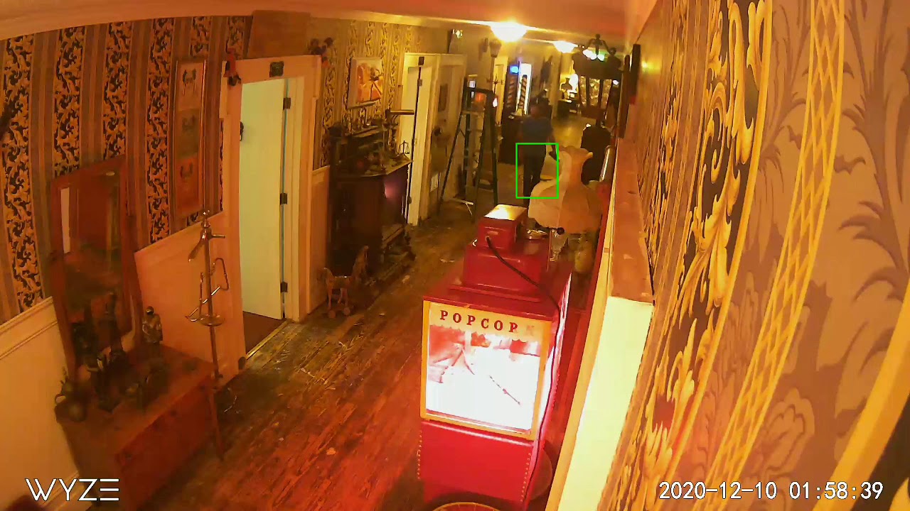 Door unlatched and opened on its own while walking down the hall of The Jefferson Hotel.