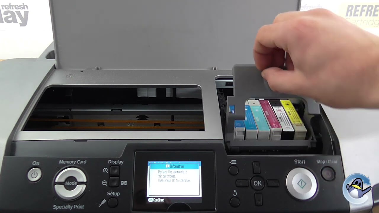 Epson Stylus SX405: How to Change/Replace Ink Cartridges - YouTube