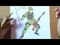 How to draw Indian Army | Independence Day Drawing for kids