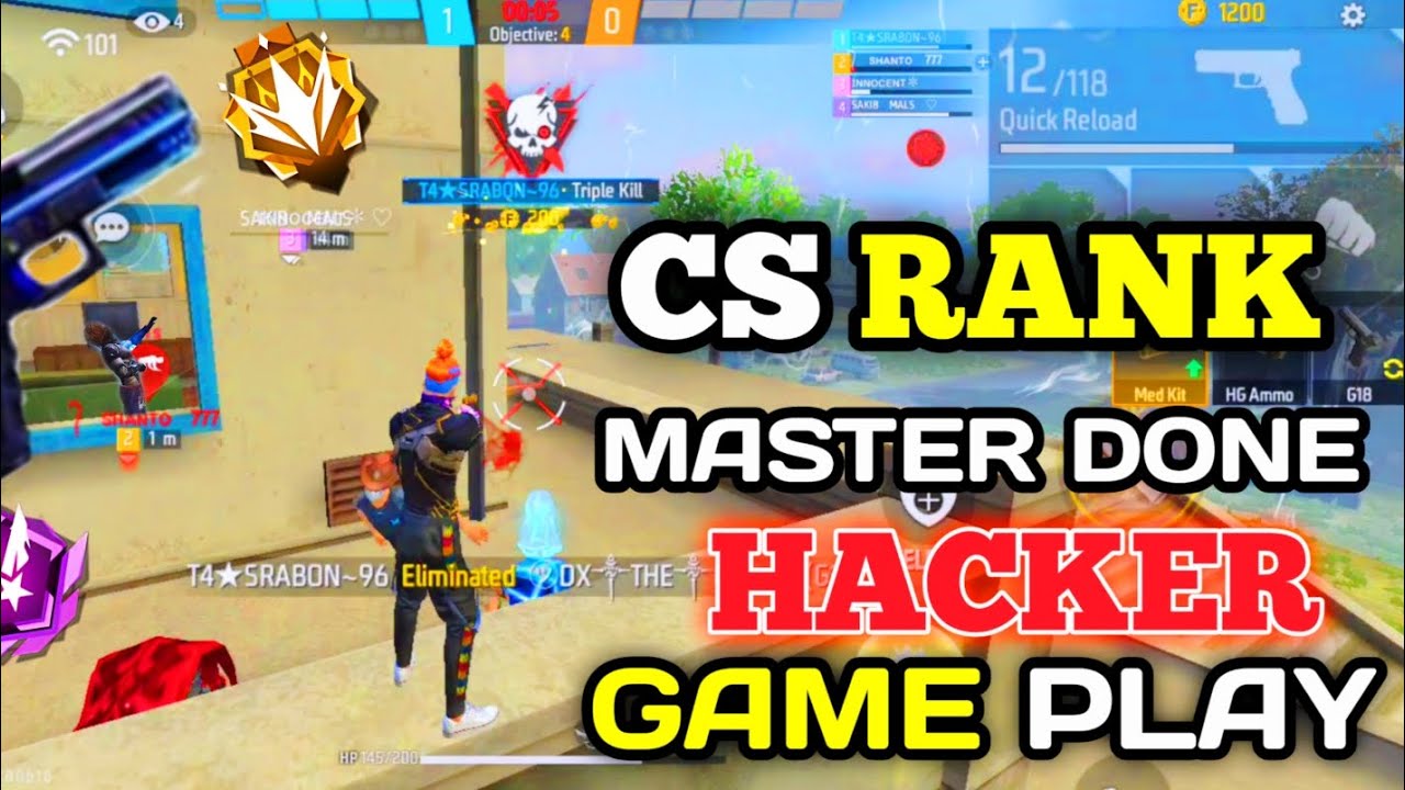 CS RANK 🍷 G18 King 👑 Hacker Game play 🎯 Master Done 2024 New Season CS ...