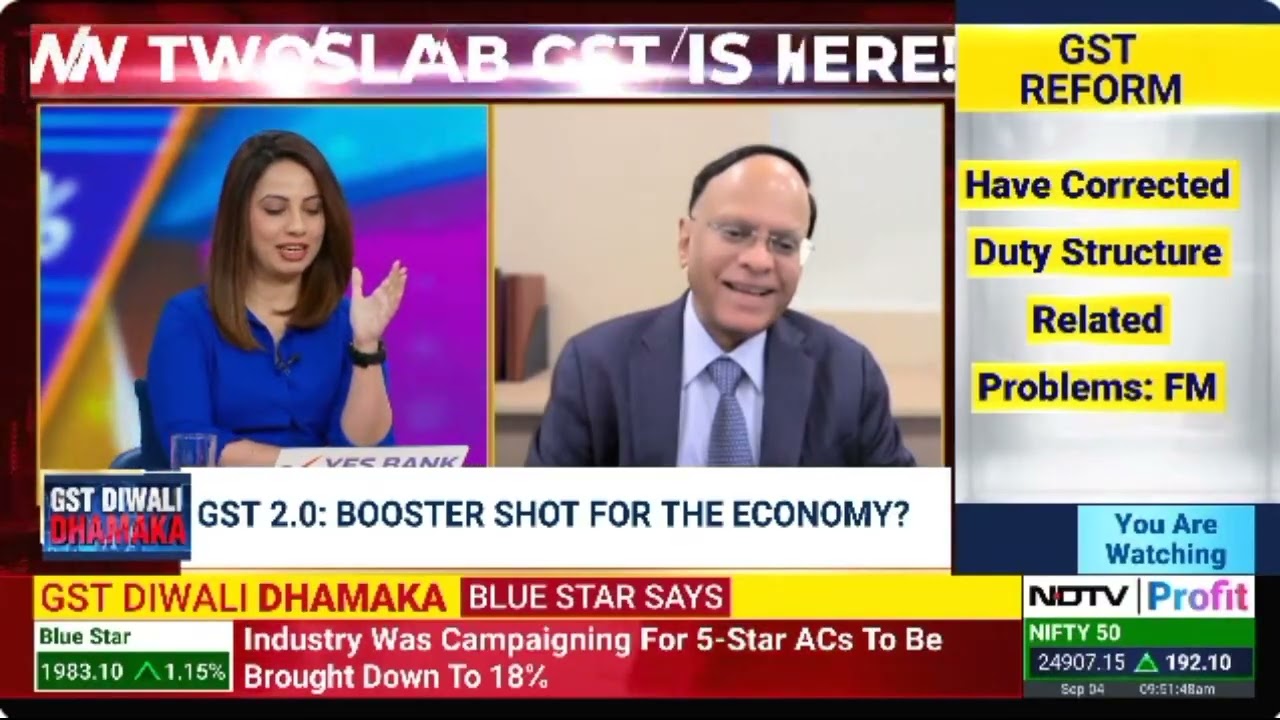Mr B Thiagarajan - MD, Blue Star - NDTV Profit - GST Revision and Market Outlook