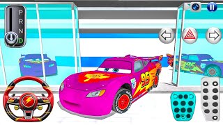 Purple McQueen Car In Showroom For Driving - 3D Driving Class 2026 - Android Gameplay #3