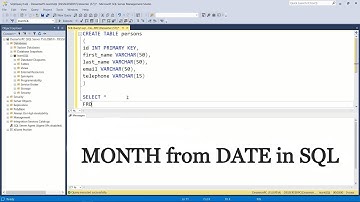 How to get MONTH from DATE in SQL