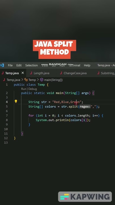 How to Split String into Array #java - YouTube