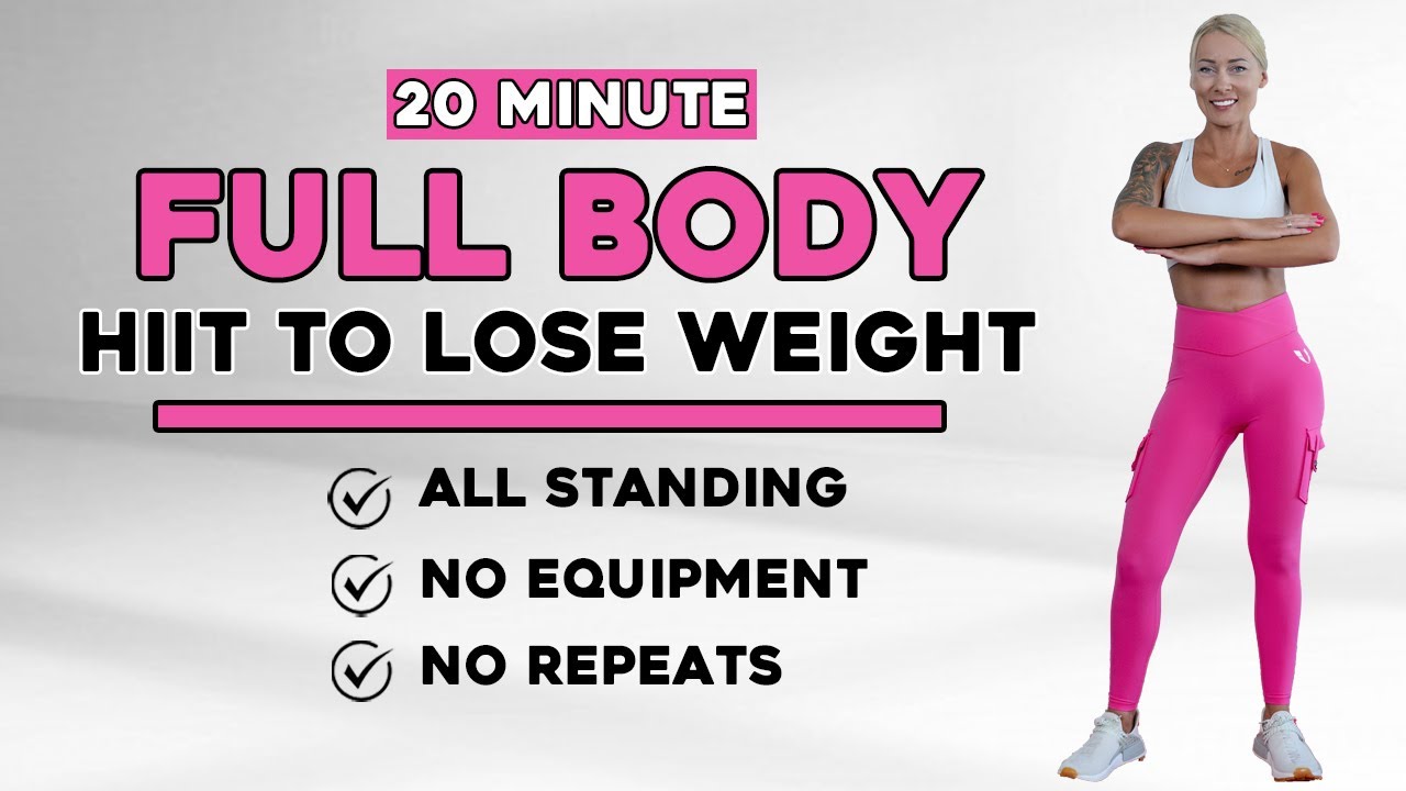 20 Min Full Body Fat Burn HIIT to Lose Weight | Super Sweaty, No Repeat ...