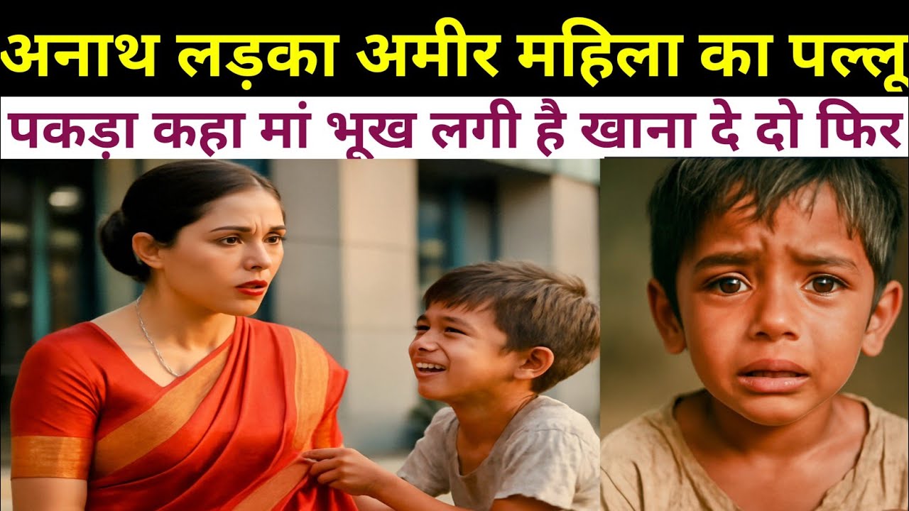 अनाथ लड़का अमीर महिला का पल्लू पकड़कर कहा मां भूख लगी है खाना दे दो फिर जो हुआ...