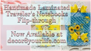 Laminated Traveler's Notebook Flipthrough | Bumble Bee Theme TN | Sunflower Theme TN