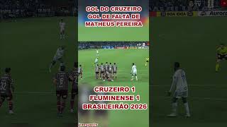 GOL DO CRUZEIRO | GOL DE MATHEUS PEREIRA | Cruzeiro 1 x 1 Fluminense | Brasileirão 2026 #Cruzeiro