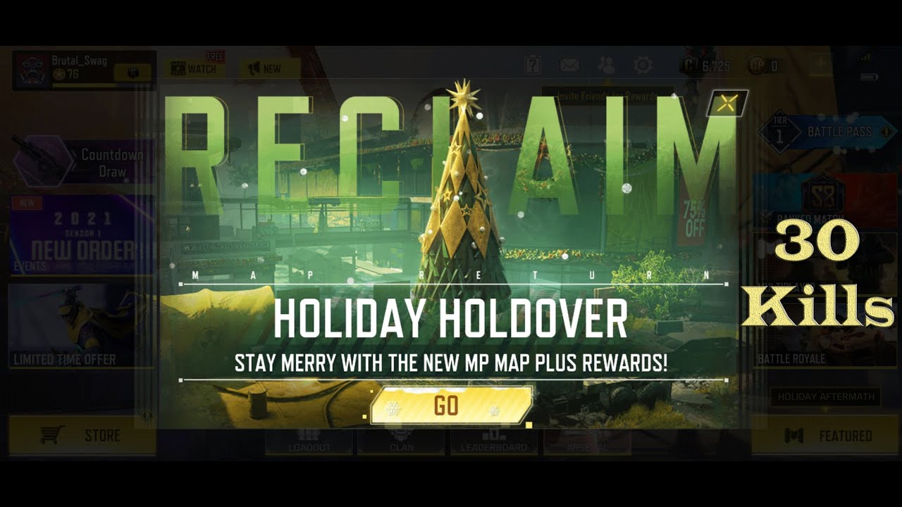 Call Of Duty Mobile | New Map Holiday Aftermath | 30 Kills Gameplay ...