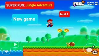 SUPER RUN: Jungle Adventure ! 1 level. Super game screenshot 1