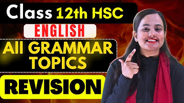 ENGLISH FINAL REVISION |GRAMMAR| Class 12th HSC Boards| @shafaque_naaz