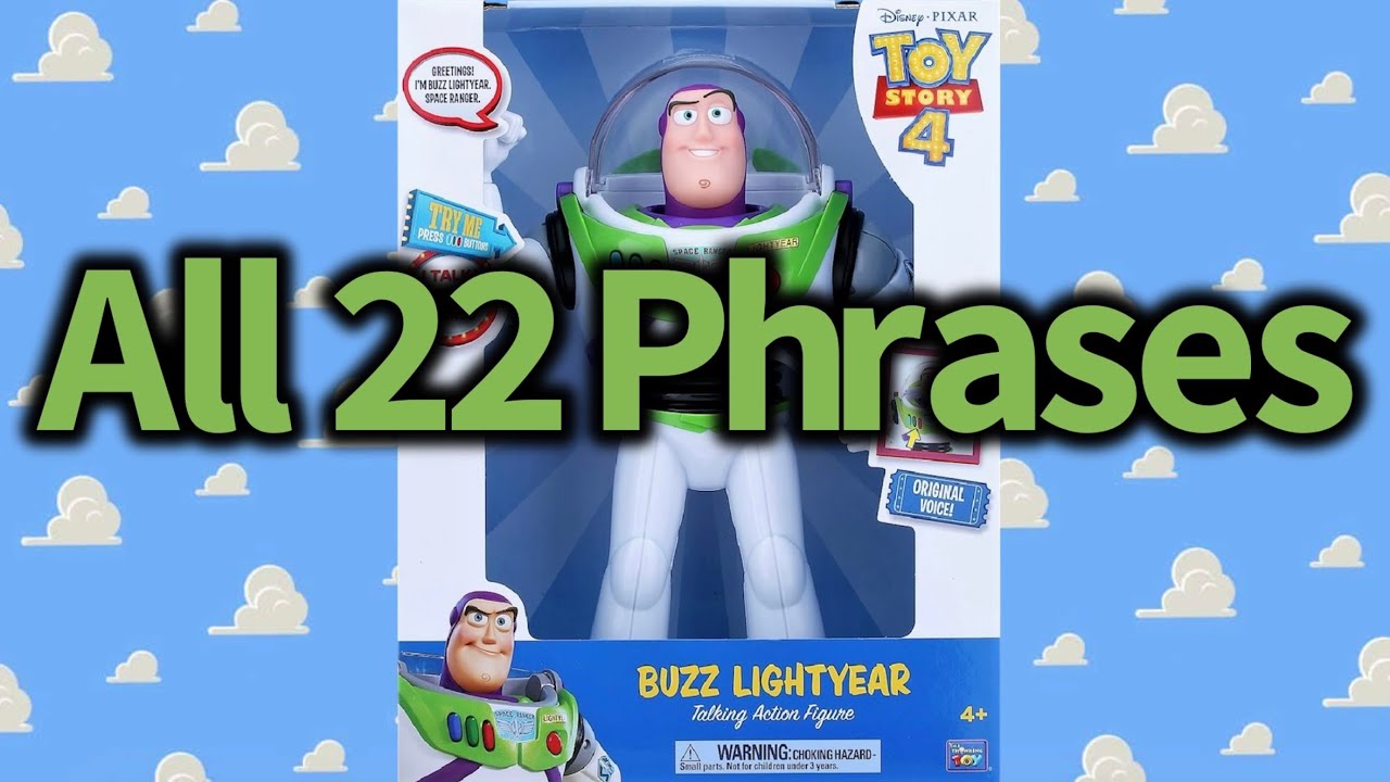 Все 22 фразы для говорящей фигурки Базза Лайтйера из мультфильма «История игрушек 4» от Thinkway.