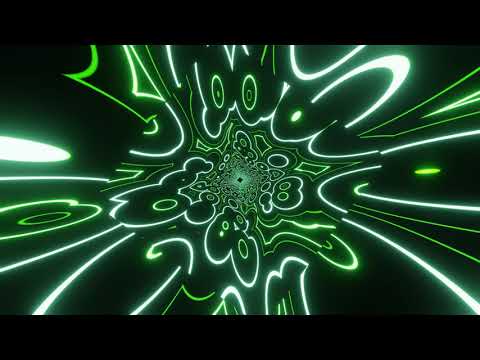VJ LOOP NEON Green Tunnel Abstract Background Video Simple Lines Pattern 4k Screensaver