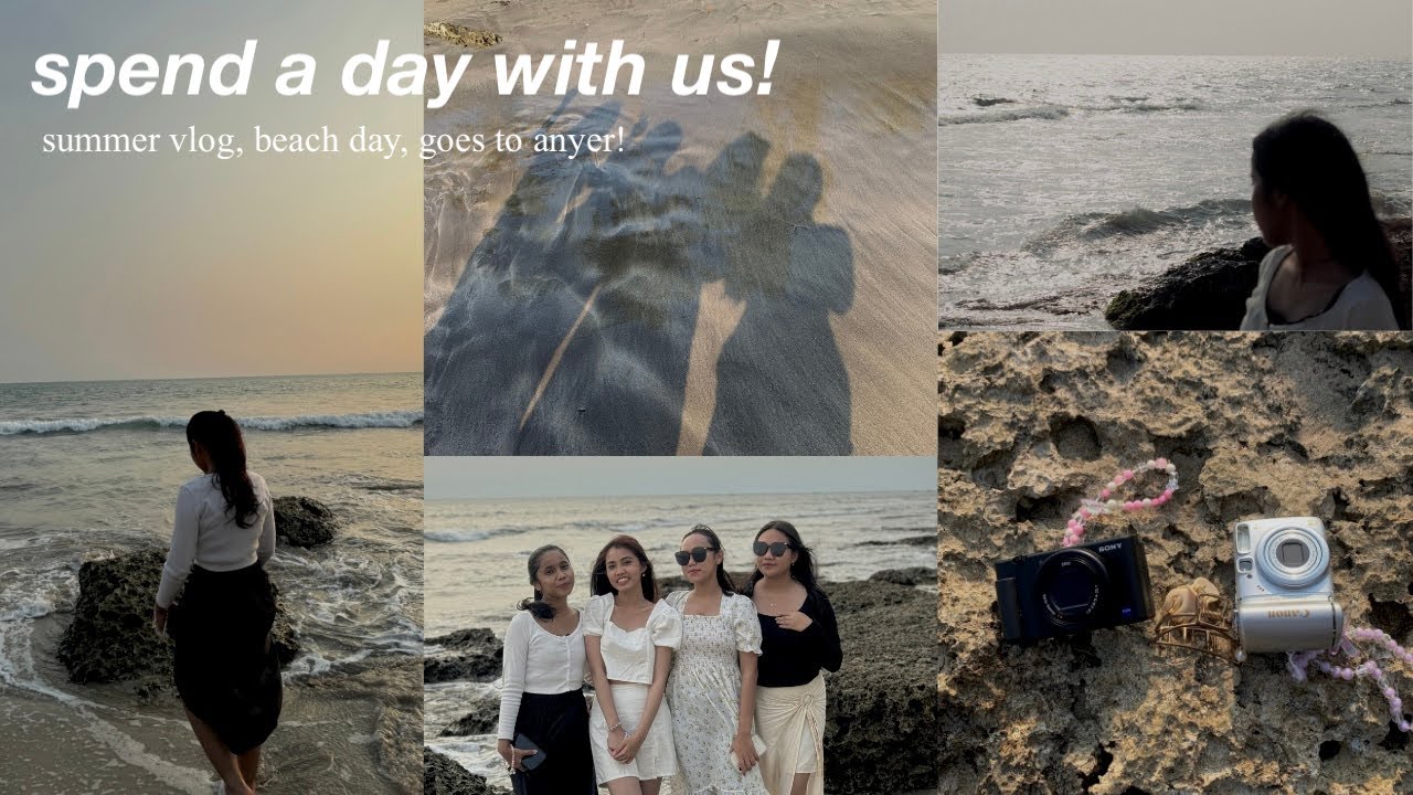 anyer vlog | spend a day at beach with us, reuinited with shs friends 🏖️