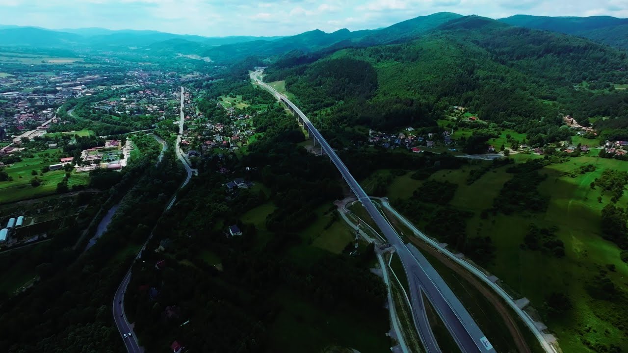 Budowa S1 – Węzeł Przybędza (przed Węgierską Górką) 🚧🚁