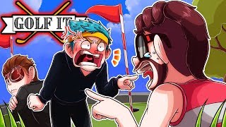 NINJA STANDS UP FOR ME AGAINST MOO! - (Golf It Funny Moments)