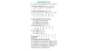S How Hamming Code is used to Detect and Correct Error