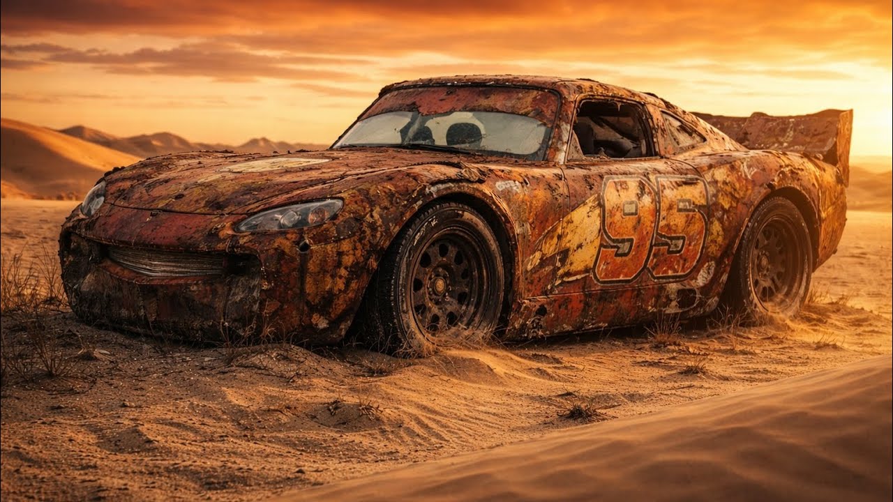 Lightning McQueen Full Restoration | AI Rusted Race Car ASMR 🚗⚡