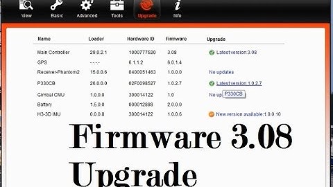 DJI Phantom 2  - Firmware Update 3.08