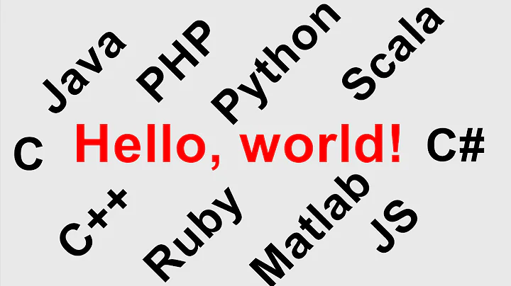 Hello world program in 10 different Languages
