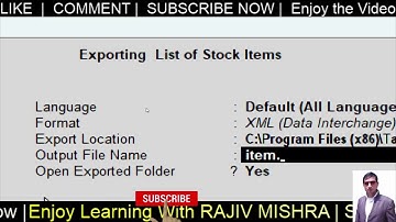 Import Stock Item with group, Category and Unit in Tally ERP9 | Tally Chapter 32
