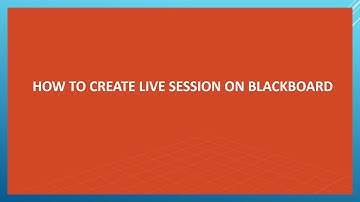 HOW TO CREATE LIVE SESSION ON BLACKBOARD I Teacher