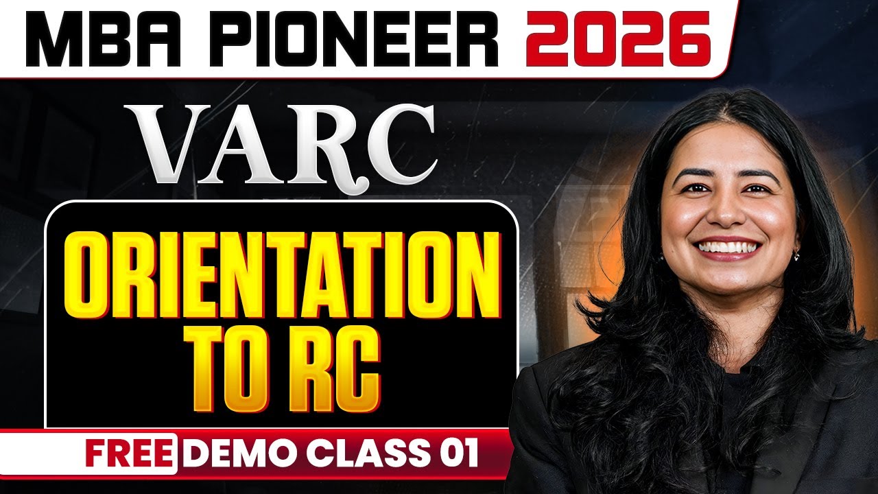 RC Orientation for CAT 2026 | VARC Free Demo Class | MBA Pioneer 2026 ...