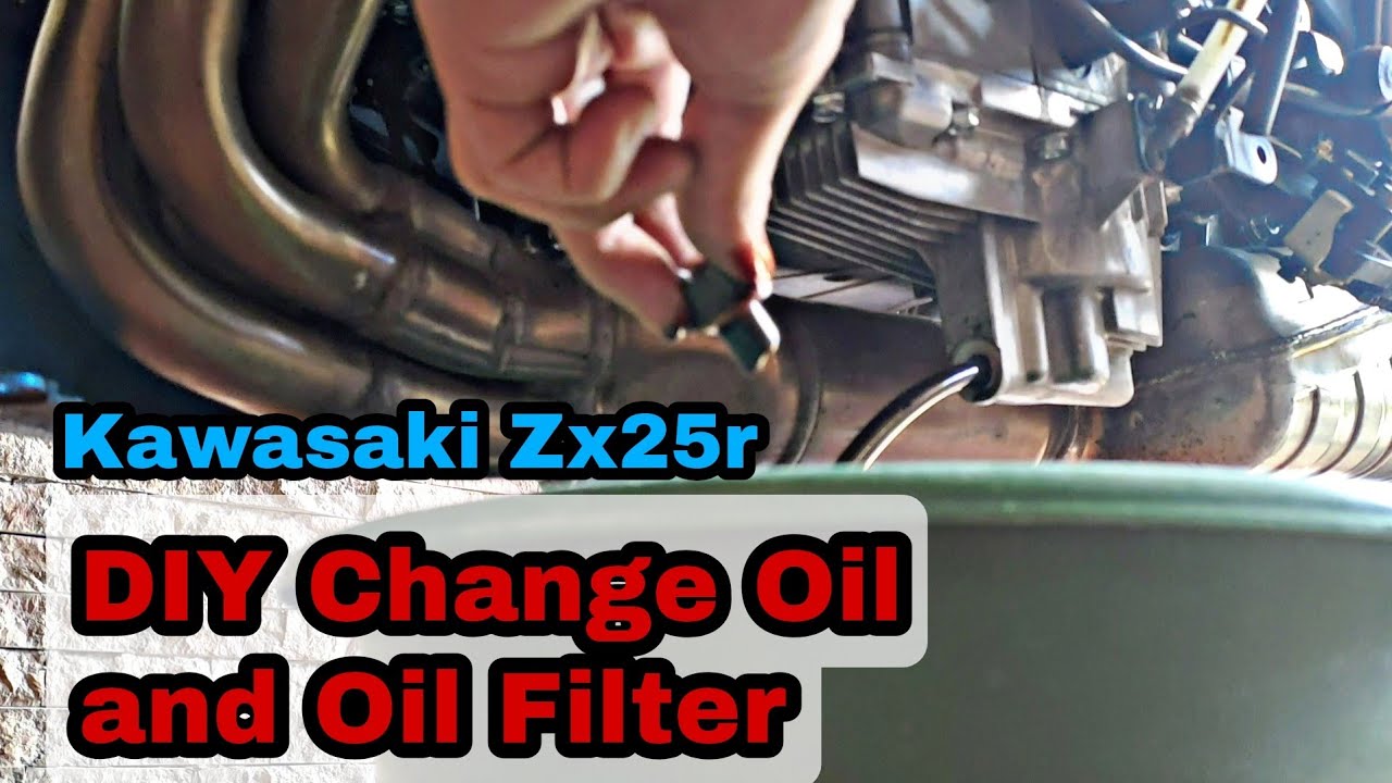 Kawasaki Zx25r DIY Change Oil and Oil Filter, Lucas Fully Synthetic Oil