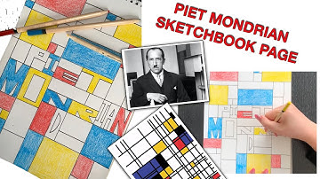 CREATE A PIET MONDRIAN SKETCHBOOK PAGE