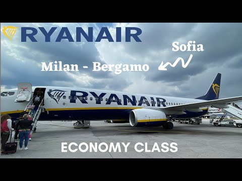 SPECTACULAR VIEWS on RYANAIR Sofia to Milan Bergamo Boeing 737-800 TRIP REPORT