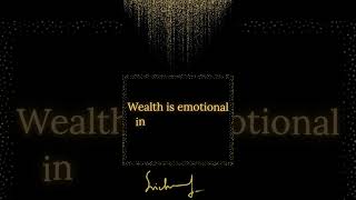 Wealth is emotional intelligence with numbers attached #shorts #money #wealth #successmindset