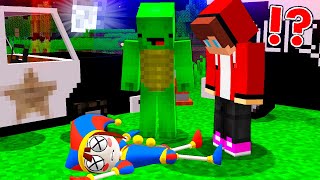 JJ and Mikey vs Pomni with Police - Minecraft Maizen vs The Amazing Digital Circus