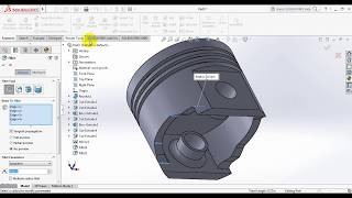 Solidworks Tutorial - how to make Piston Head