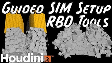 Guided Simulation Scene Setup for RBD Tools in Houdini for Beginners