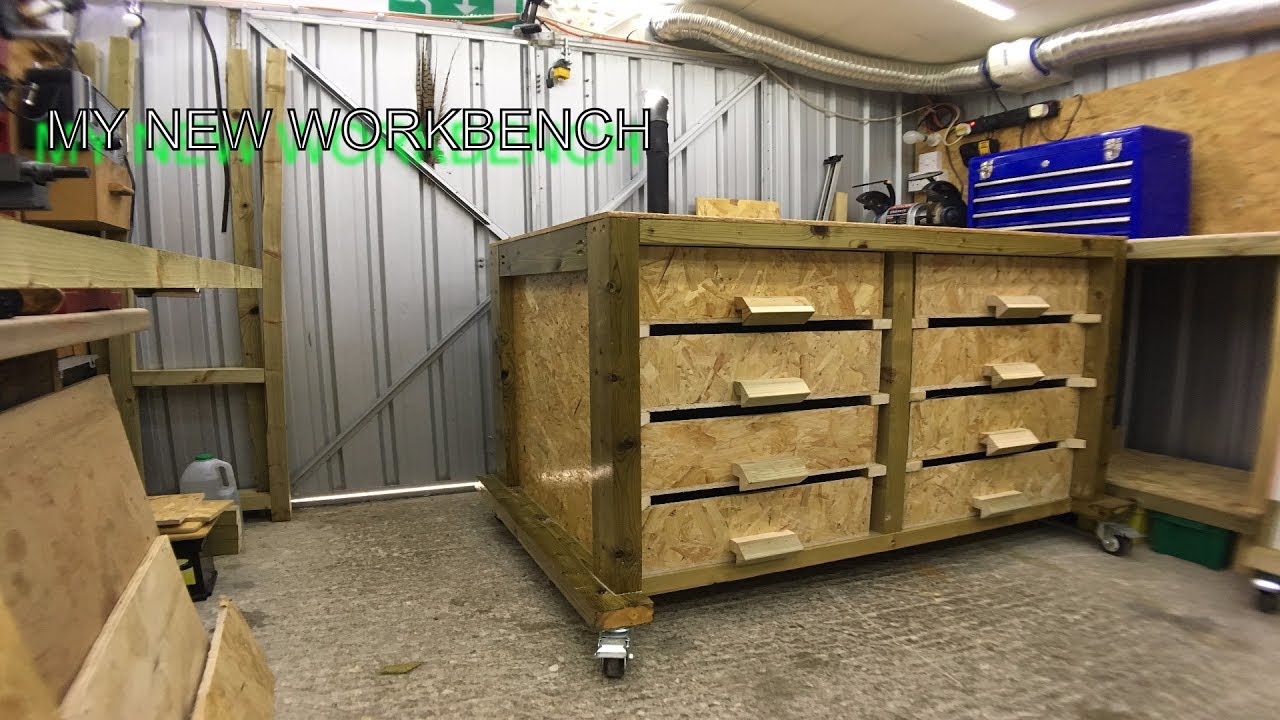 My Diy Mobile Workbench 2x4s And Osb Youtube